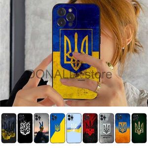 Mobiltelefonfodral Ukraina Flaggfodral för iPhone 13 Pro Max 14 11 12 Mini X Xs XR 6 7 8 Plus SE 2020 Soft TPU Cover J230719 J230719