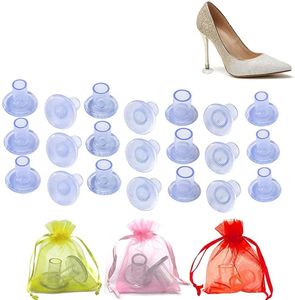 Shoe Parts Accessories 10 Pairs High Heel Protectors Latin Stiletto Dancing Covers Stoppers Antislip Silicone Heeler For Wedding Favor Soft 230718