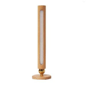 Lampada da parete Luce per interni in legno Ricarica USB Girevole a 360 ° Luminosità regolabile Interruttore tattile Sconce Corridor Lights Night EL