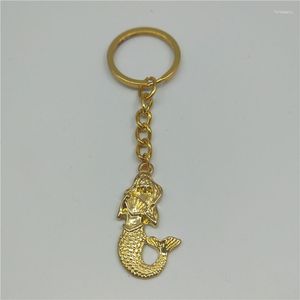 Nyckelringar mystiska sjöjungfru hänge Keychain Antik silverfärgsvalvalens charm chokers krage för kvinnor boho smycken
