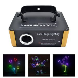 AUCD 500MW RGB Fullcolor Lazer Animasyon Tarama Projektör Işıkları Küçük SD Kart Düzenleme Programı DMX Disco Kulüpleri KTV Pro DJ Partisi Gösterisi ST280V