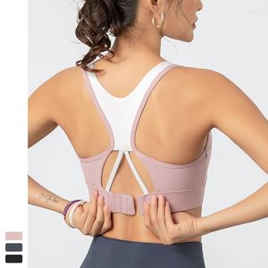 Roupa de ioga sem costura sutiãs esportivos feminino respirável sem fio acolchoado push up top à prova de choque corrida ginásio fitness treino sutiã feminino