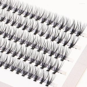 Falsche Wimpern QSTY Schwarz Braun Handgefertigte Seide 10/20D/30/40D Individuelle Cluster-Verlängerung Natürliche DD-Nerzwimpern Weiche Cilos 3D-Volumen