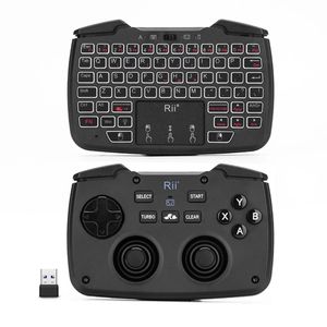 Rii RK707 three-in-one multi-function 2 4GHz wireless keyboard portable game handle 62-key rechargeable keyboard and mouse combina2698