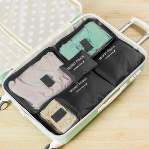 6pcs/set Travel Organizers Storage Bags 9 Colors Suitcase Packing Set Storage Cases Portable Luggage Organizer Clothe Shoes Pouch Q324