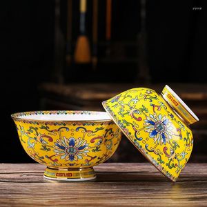 Miski Chińskie szkliwo kolor retro phnom penh high stopy obiad miski domowy ceramiczny makaron ryżowy