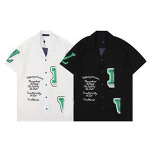 Camisa de grife masculina 2023 Camisas de botão com estampa de camisa de boliche Havaí Floral Camisas casuais masculinas slim fit manga curta vestido camiseta havaiana tamanho M-3XL