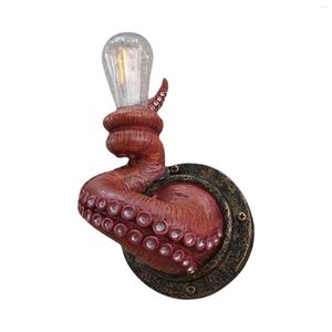 Lâmpada de parede LED arandela pendurada luz leitura artesanato arte decoração estilo vintage garra de resina para bar interno pátio