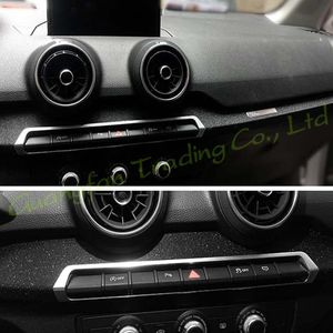 Interior Central Control Panel Door Handle 3D 5D Carbon Fiber Stickers Decals Car-styling Cover Parts Products Accessories For Aud3196