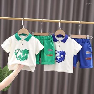 Set di abbigliamento Ragazzi Estate 0 1 2 3 anni Baby Toddler Casual Polo T-shirt Pantaloncini 2 pezzi Tute per abiti da neonato