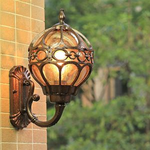 Europeisk LED utomhusbelysning vattentät utomhusvägglampor Amerikanska retro sconce gårdslampa balkong terrass hall utanför l222d