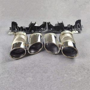 One Set Car Stainless Steel Exhaust System Pipe With Brackets For A-UDI Q8 Sport Style Modified SQ8 Rear Diffuser282A