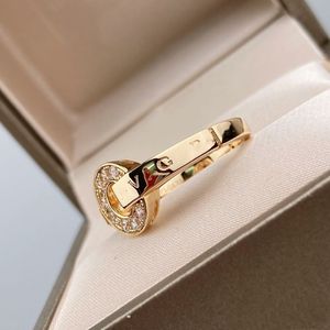 Designer-Ring Damen-Seilknotenring Luxus mit Diamanten Moderinge für Frauen klassischer Schmuck 18 Karat vergoldet Rose Partygeschenke