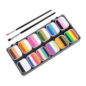 Body Paint Painting Brushes Easy to Use Halloween Face Body Paint Set Painting Palette Makeup for Music Festivals Dancing Kids Party Adults 230718
