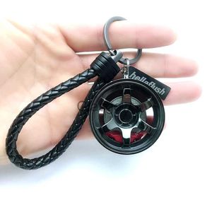 سيارة مفتاح السيارة توربو مفتاح المفتاح حلقة مفتاح مع أقراص الفرامل Car Wheel Wheel -keychain سلسلة مفاتيح السيارة مفتاح BMW Audi Fans X0718