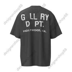 Мужские футболки Gellary Dapt American High Street Fashion Fashion Brand Casual Pure Cotton Summer Classic Print Fort