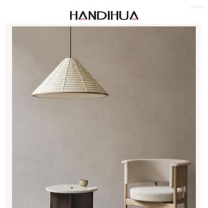 Pendelleuchten im japanischen Stil, Papierlampe, Homestay, Esszimmer, Loft, Treppe, Kronleuchter, nordische Duplex-Wohnkunst, E27