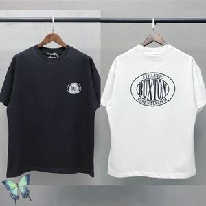 メンズTシャツハイストリートコールバクストンTシャツデザインレター印刷された半袖トップラウンドネックルーズカップルCB 230718