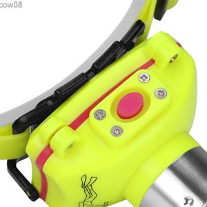 Headlamps Waterproof Headlight Diving Head Light USB Rechargeab Torch Adjustab ergency Lighting Tools Hunting Hiking Fishing HKD230719