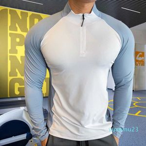 Lu T Shirt Mens Fitness Trainer Training Tshirts Tops Gym Workout Compression Sweatshirt for Running Football Jersey High Gola Man Sportswear