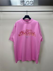 高級ブランドベール特大NC TシャツIAグラフィティTシャツ260gルースフィットティーダブルBプリント女性タグパリトップスカップルパリルーズコットンTシャツ