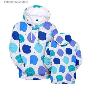 Men's Hoodies Sweatshirts 2023 autumn and winter new shell print pattern hooded sweater loose version shopping casual clothing T230719