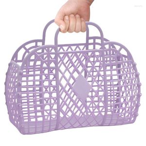 Storage Bags Vintage Jelly Purse Reusable Gift Basket Washable Tote Handbags Portable Flower