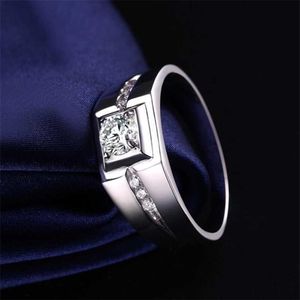 Haben Sie ein Zertifikat, Solitärring für Männer, 925er-Sterlingsilber, 1,0 ct, Lab-Diamant, Verlobungsschmuck, Eheringe für Männer, Fingerring 0126231t