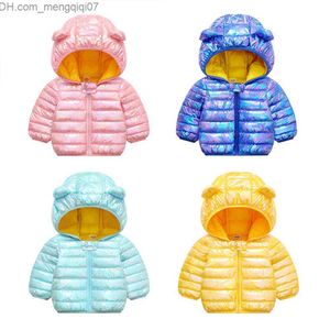 Down Coat Autumn or winter Hoodie children's clothing girls boys color coat warm children's coat Z230719