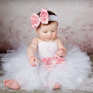 Toddler Girls Fancy Princess Tutu Dress Holiday Flower Doppi strati Fluffy Baby Dress con fascia per foto Puntelli TS044