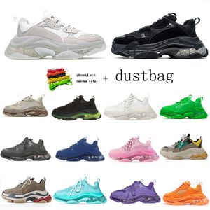 Triple S des chaussures luxe Chunky sneakers for man Women Mens Platform shoes Designer Black White Red Blue balencaigas shoes Flat Multi-color Trainers Sneaker us12