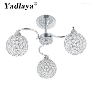 Żyrandole 3 źródła światła LED Crystal Sufit żyrandol prosta nowoczesna salon jadalnia dekoracje lampa spirala E26/E27