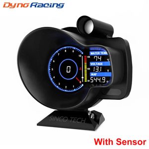 Full Sensor Kit Racing OBD2 Head Up Display Digital Dashboard Boost Gauge Speed ​​RPM Water Oil Temp Spänning EGT AFR METER ALARM2862