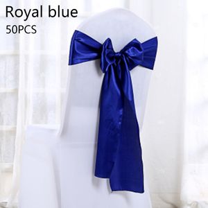 Sashes 50 bitar av bröllopsstol täcker Elastic Satin Tyg Bow Knots Ribbons Bröllopsfester Födelsedagsdekorationer Partihandel och detaljhandel 230718