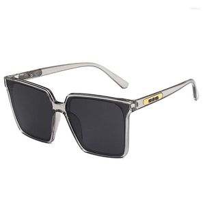 Sunglasses Vintage Big Frame Square Woman Retro Brand Design Fashion Black Mirror Oversized Gradient Sun Glasses For Female