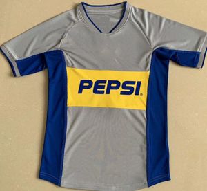 2002 2003 Retro Fußballtrikots Maradona RIQUELME PALERMO ROMAN Boca Juniors Fußballtrikots Maillots Kit Uniform Camiseta de Foot Trikot 02 03