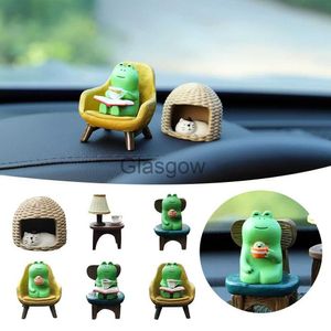 Interior Decorations Cute Animal Funny Gift Home Decoration Car Interior Accessories Frog Cat Car Ornaments Office Table Trinket x0718