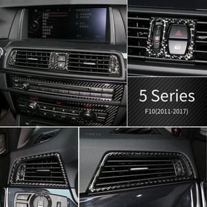 Für BMW F10 Interior Carbon Fiber Trim Refit Dekorative Air Outlet Klimaanlage Abdeckung Aufkleber 5 serie 2011-2017 Accessories202w