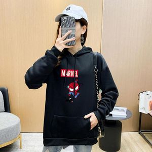 Frauen Hoodies Sweatshirt 2023 Frühling Herbst Koreanische Cartoon Gedruckt Lustige Kawaii Sweatshirts Verdicken Plus Größe Tops Frauen