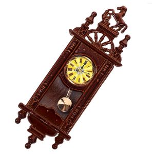 Relógios de parede Pequeno Relógio Decoração Modelo Ornamental Miniatura Brinquedo Infantil Minicasa Infantil