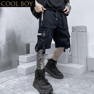 Män shorts f flickor last byxor man casual svart byxor manliga sommar gym japansk hiphop techwear