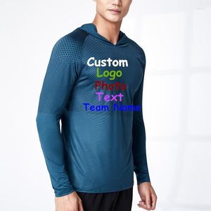 Bluzy męskie Dostosowane logo jesień i zimowe fitness Running Męskie legginsy kationowe z kapturem z kapturem sporty z kapturem z kapturem z kapturem