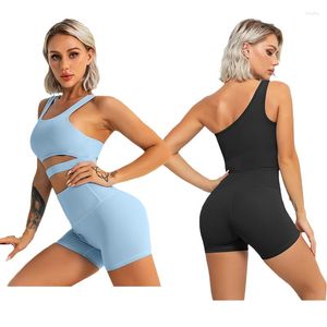 Yoga Outfit Casual Fitness Seamless Tight Suit Sports Bra Workout Clothes Shorts Sexy Gym Set Sportswear For Women Summer