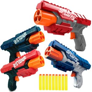 Gioco con la sabbia Divertimento con l'acqua Eva Soft Bullets Guns Toy Hollow Hole Head Schiuma Dart Air Powered Safety Bullet Darts Airsoft Kids Indoor Shooting Game 230719