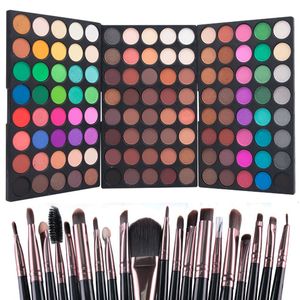 Eye Shadow 120 Colors Eyeshadow Palette 20pcs Makeup Brushes Set Highly Pigment Matte Metallic Shimmer Glitter Long Lasting 230718