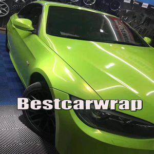 2017 fluorescent lemon Gloss metallic Vinyl Wrap For Car Wrap Film Magic glossy 1080 Union Covering foil Size1 52 20m 5x67ft232L