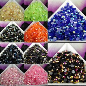 Bolsa 5000 pçs SS16 4mm Color Jelly AB Resin Crystal Strass FlatBack Super Glitter Nail Art Strass Decoração de Casamento Contas Não 347j