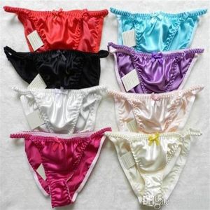 NY FINE 100% SILK Women's Lady String Bikinis trosor storlekar M L XL XXL 8 -stycken LOT289K