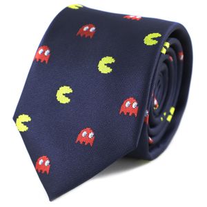 Bow Ties Microfiber Jacquard Game Theme Character Symbol Yellow and Red Ghost Tie Men Slyckig fars dag Födelsedagsbröllop Tillbehör 230718