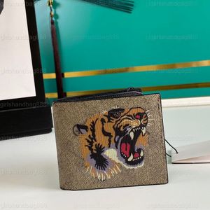 Mała portfel moda krótka portfel Luksusowe torebki Billfold torebki skórzane wąż tygrys